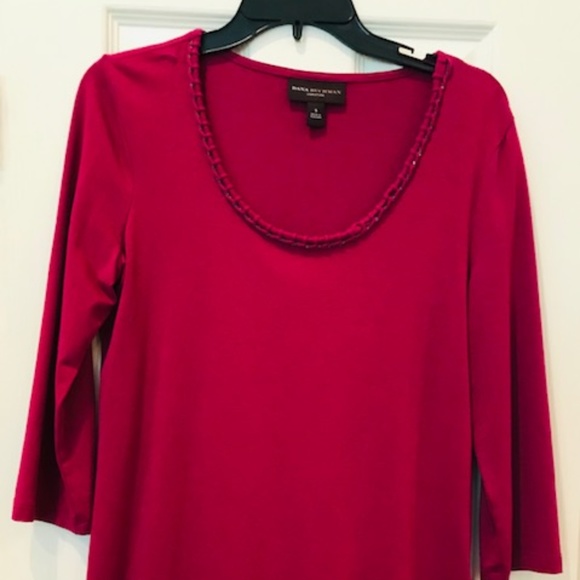 Dana Buchman Raspberry Top - Picture 1 of 7